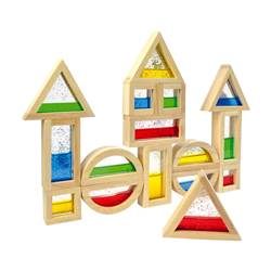 Blocs de construction en bois avec paillettes | Eduplay